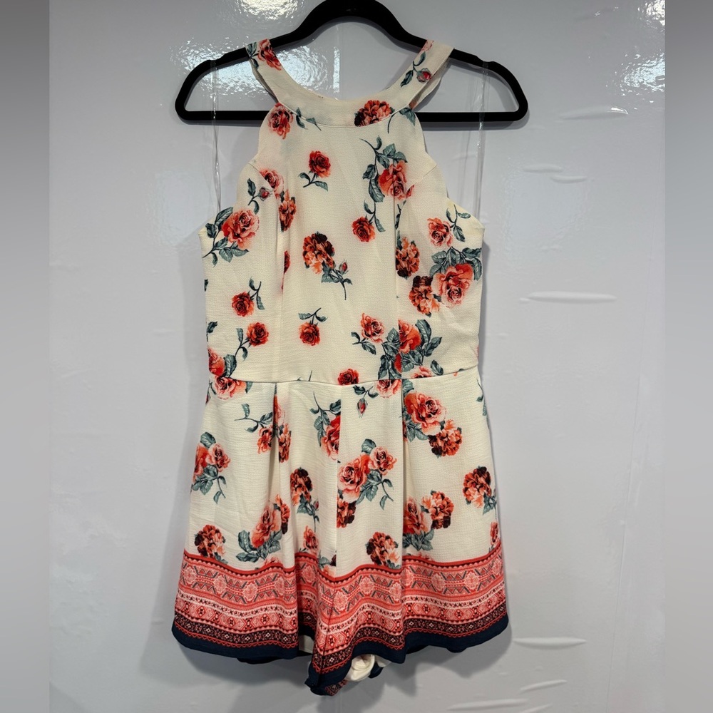 White floral romper